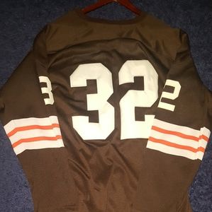 Jim Brown-throw back long sleeve Jersey
